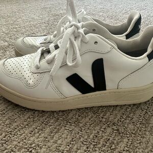Veja Gray and White Sneakers